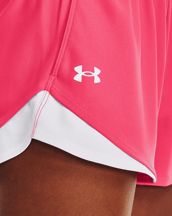 女士UA Play Up Shorts 3.0短褲 in Pink image number 3